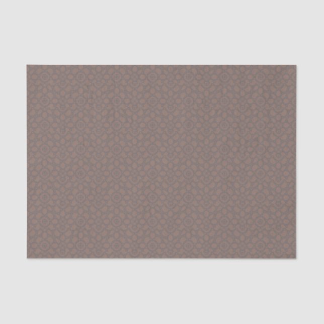 Dismal Mocha Mousse Calico Prairie Two-Tone Folk Tissue Paper (Front)