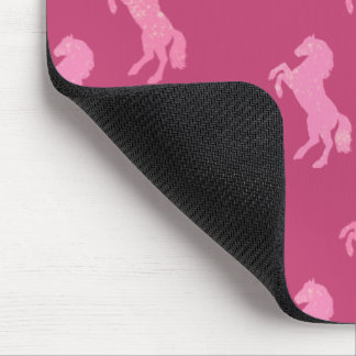 Dismal Pink Art School Horses Cowgirl Confetti Mouse Pad
