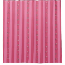 Dismal Pink Shower Curtain Y2K Horseshoe Stripe