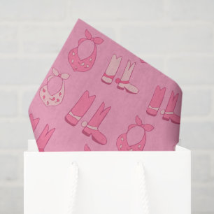 Dismal Pink Tissue Paper Cowboy Boots Bandanas