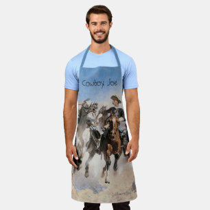 Dismounted by Frederic Remington, Vintage Cowboys Apron