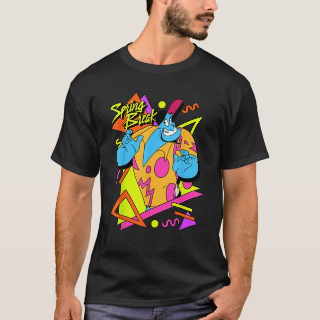 Disney Aladdin Genie Retro 90 s Style Poster  T-Shirt (Front)