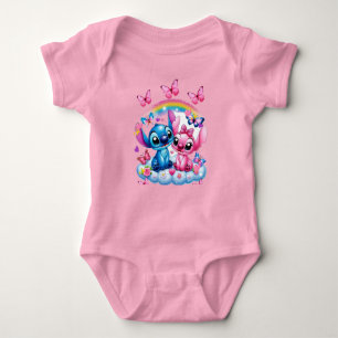 disney baby bodysuits stitch cartoon cute