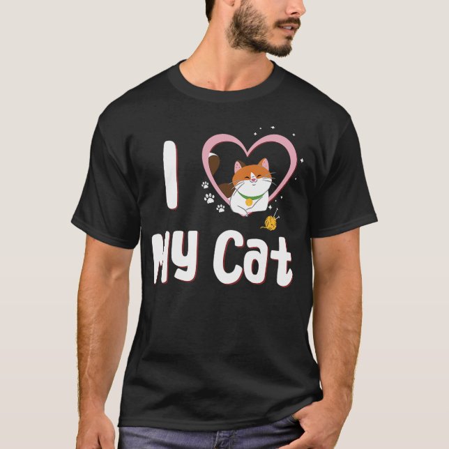 Disney Big Hero Six Series Love My Cat T-Shirt (Front)