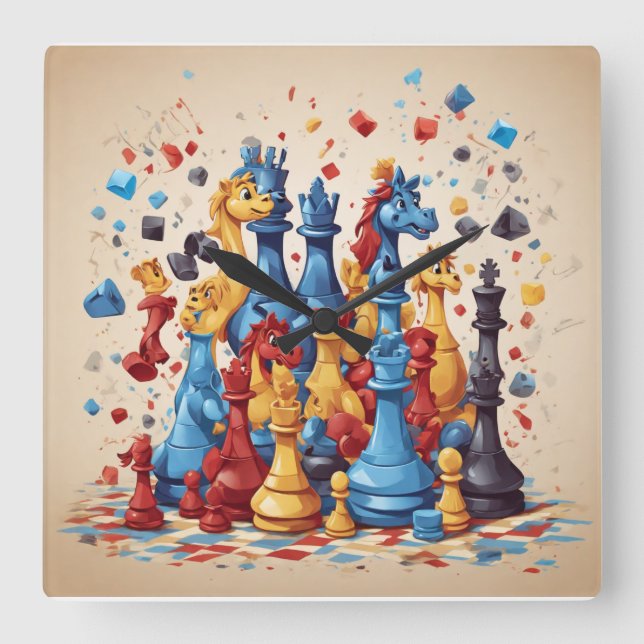 Disney-Inspired Wall Clocks: Fusion of Classic Boa Square Wall Clock (Front)