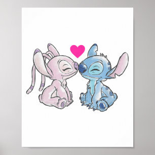 Disney Lilo &amp; Stitch Valentines Day Stitch &am Poster