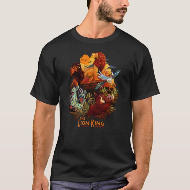 Disney Lion King Main Cast Poster Graphic T-Shirt (Front)