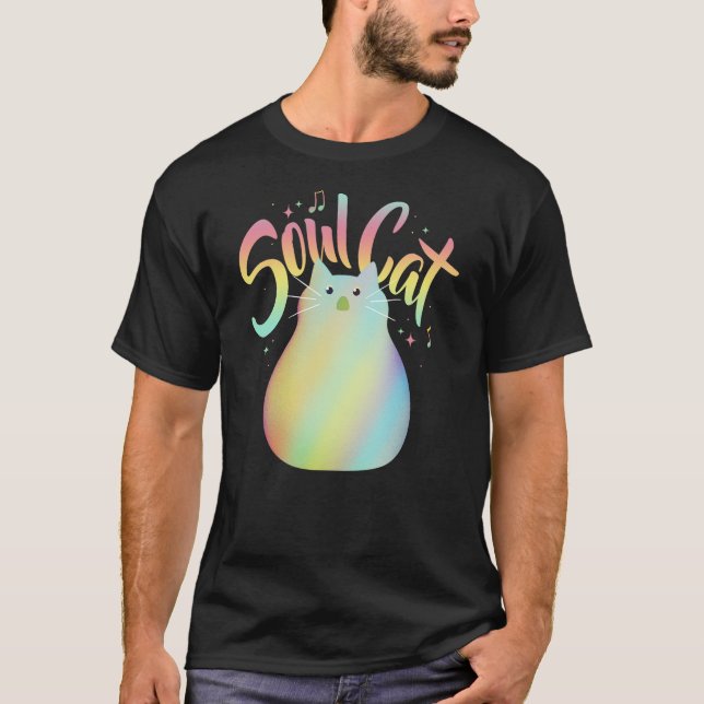 Disney mens Classic Disney Pixar Soul Cat Gradient T-Shirt (Front)