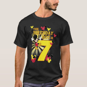Disney Mickey And Friends Mickey 7th Birthday Boy  T-Shirt