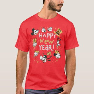 Disney Mickey Friends Happy New Year 2026 Retro Pa T-Shirt