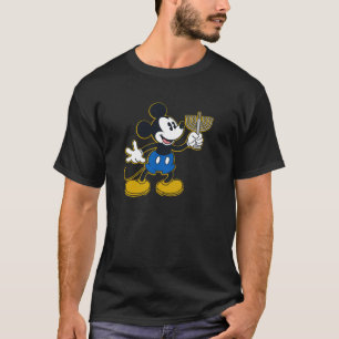 Disney Mickey Mouse Hanukkah Menorah Happy Holiday T-Shirt