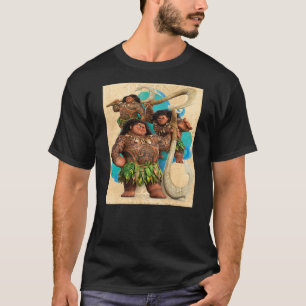 Disney Moana 2 Maui with Fish Hook Heroic Pose Tri T-Shirt