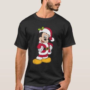 Disney Santa Mickey Mouse Holiday Short Sleeve T-Shirt