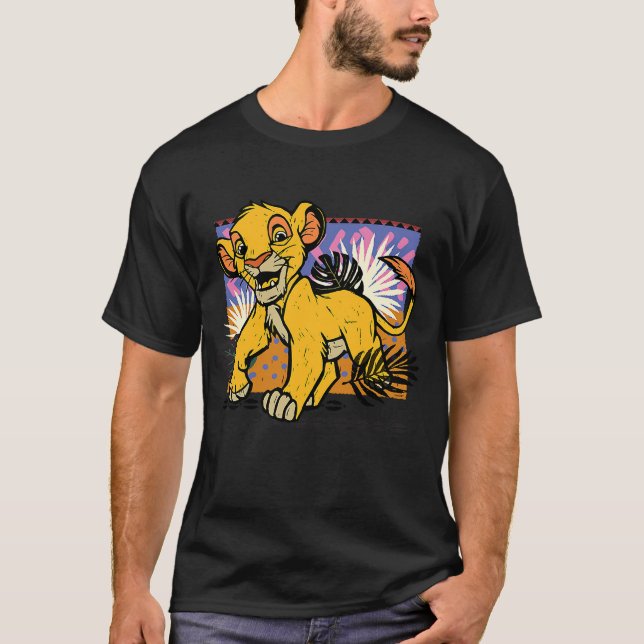 Disney The Lion King 30th Anniversary Wood Block S T-Shirt (Front)