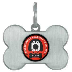 Disobedience Dog School Funny Pet ID Tag