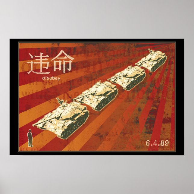 DISOBEY Tank Man Poster (Front)