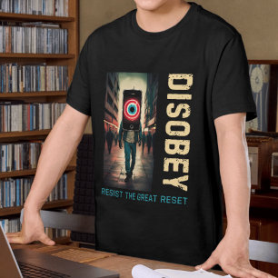 Disobey The Great Reset Tee Dystopian Cyberpunk