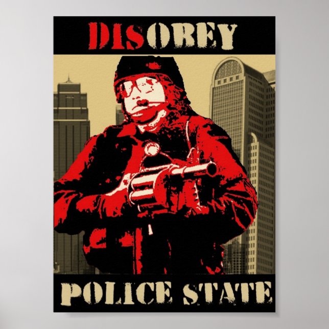 disobey the police state poster (Front)