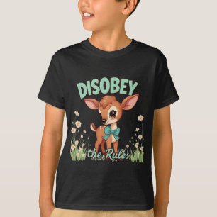 Disobey the Rules Edgy Design Tshirt