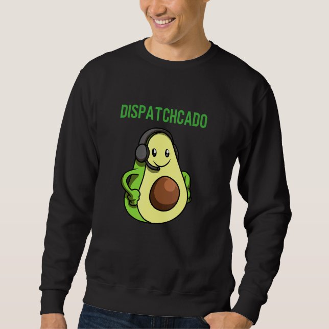 Dispatchcado  911 Operator Thin Gold Yellow Line D Sweatshirt (Front)