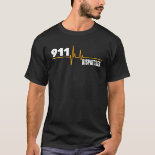 Dispatcher 911 Heartbeat Men Women Father's Day Mo T-Shirt