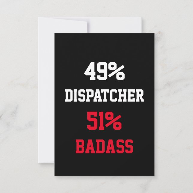 Dispatcher Badass Card (Front)