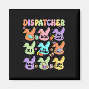 Dispatcher Easter Cute Bunny Coquette Cowgirl East Magnet