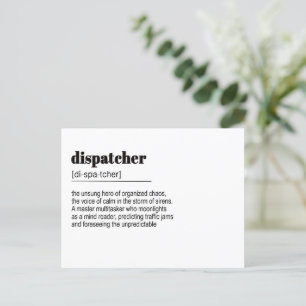Dispatcher Gift, Police Postcard