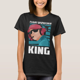 Dispatcher King Gold Thin Yellow Line Flight Disp T-Shirt