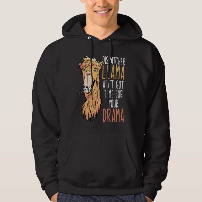 Dispatcher Llama Dispatch Operator First Responder Hoodie (Front)