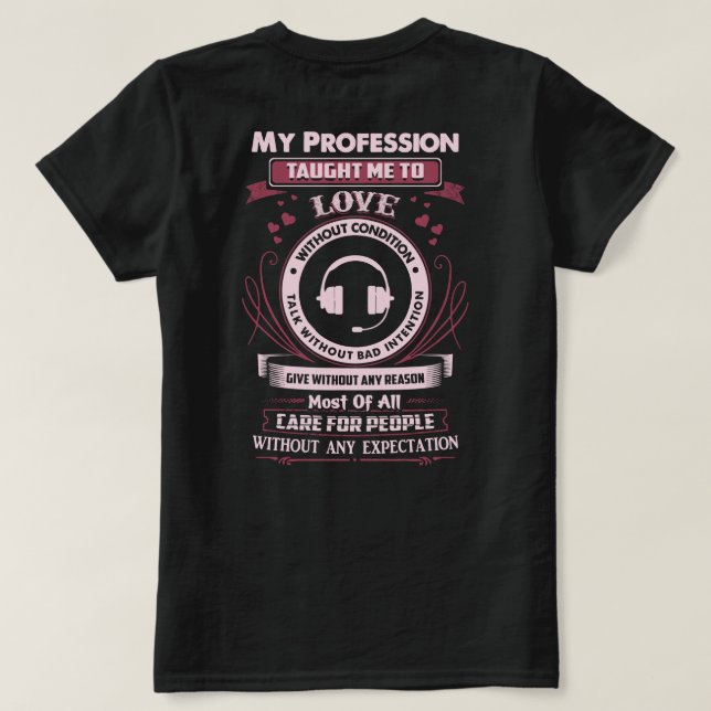 Dispatcher profession taught this T-Shirt (Design Back)