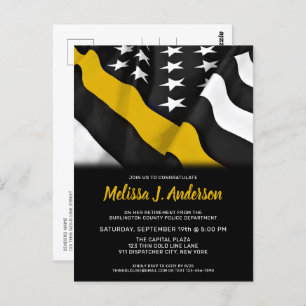 Dispatcher Retirement Personalised Thin Gold Line Postcard