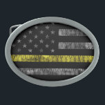 Dispatcher Thin Yellow Line Flag Belt Buckle<br><div class="desc">Dispatcher Thin Yellow Line Flag</div>