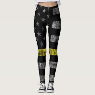 Dispatcher Thin Yellow Line Flag Leggings