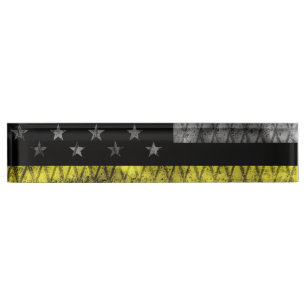 Dispatcher Thin Yellow Line Flag Nameplate