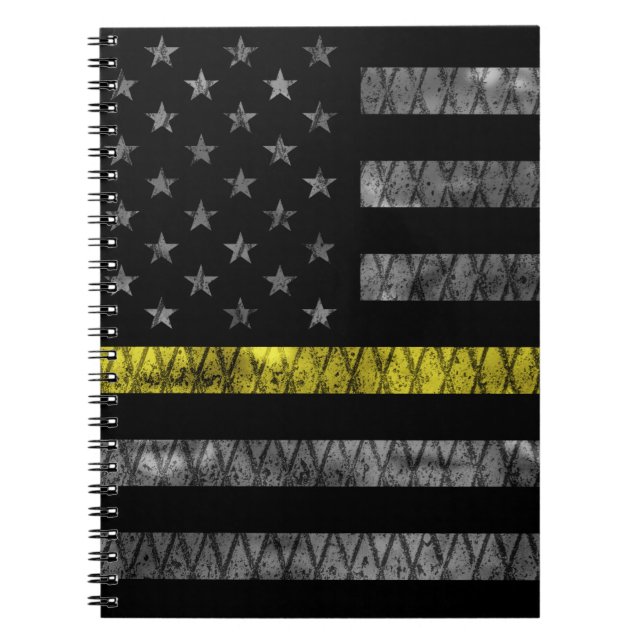 Dispatcher Thin Yellow Line Flag Notebook (Front)