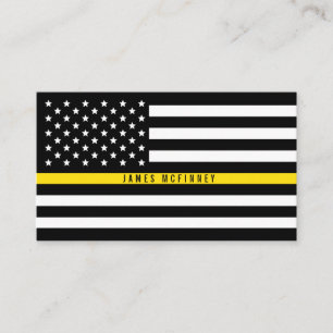 Dispatcher Thin Yellow Line Flag Professional Business Card