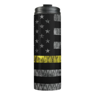 Dispatcher Thin Yellow Line Flag Thermal Tumbler