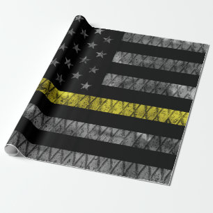 Dispatcher Thin Yellow Line Flag Wrapping Paper