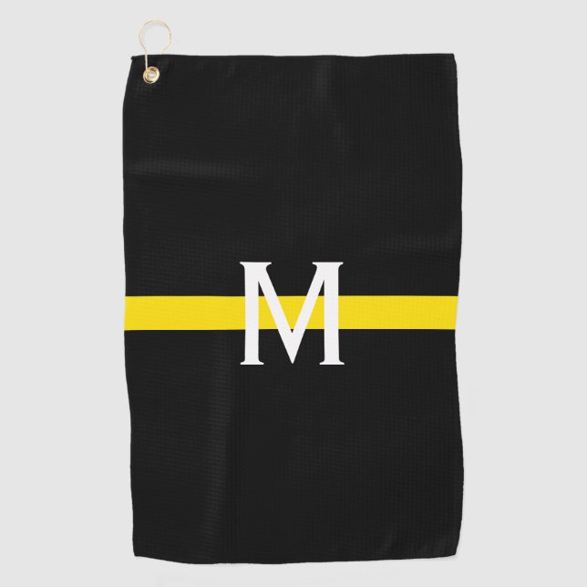 Dispatcher Thin Yellow Line Monogram Golf Towel (Front)