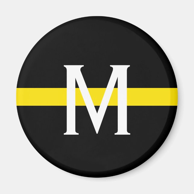 Dispatcher Thin Yellow Line Monogram Magnet (Front)