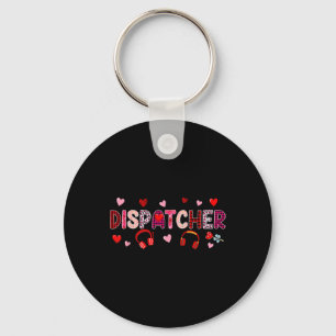 Dispatcher Tools Valentine's Day Leopard Cute Hear Key Ring