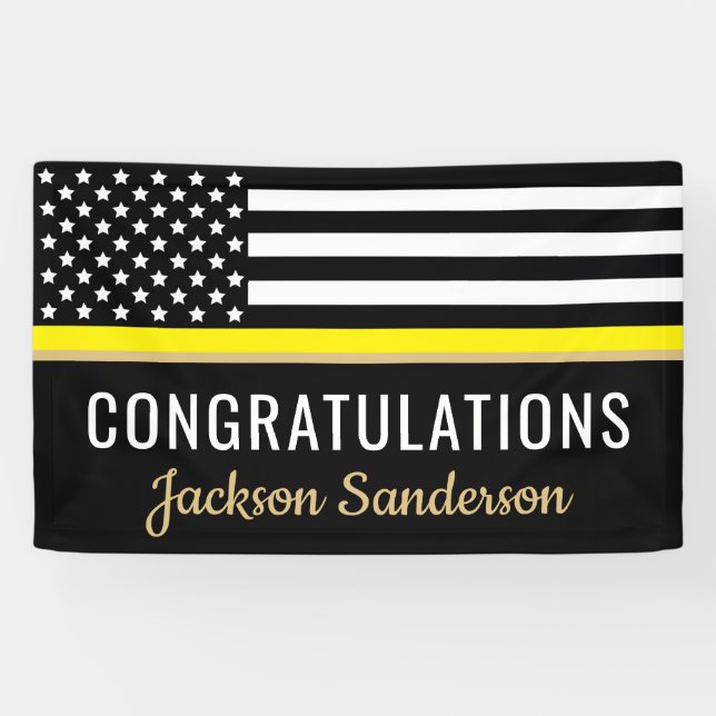 Dispatcher Yellow Line Congratulations Retirement Banner (Horizontal)