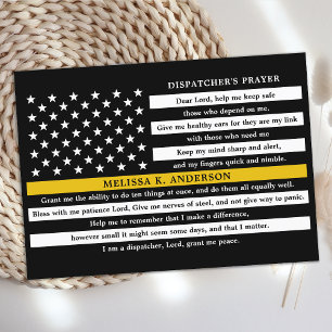 Dispatchers Prayer Personalised Thin Gold Line Thank You Card