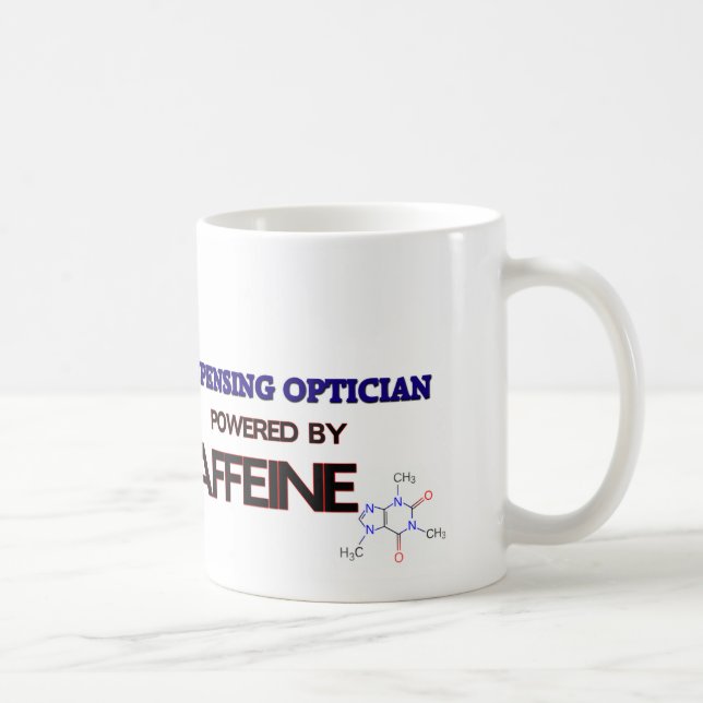 Dispensing Optician Powered by caffeine Coffee Mug (Right)