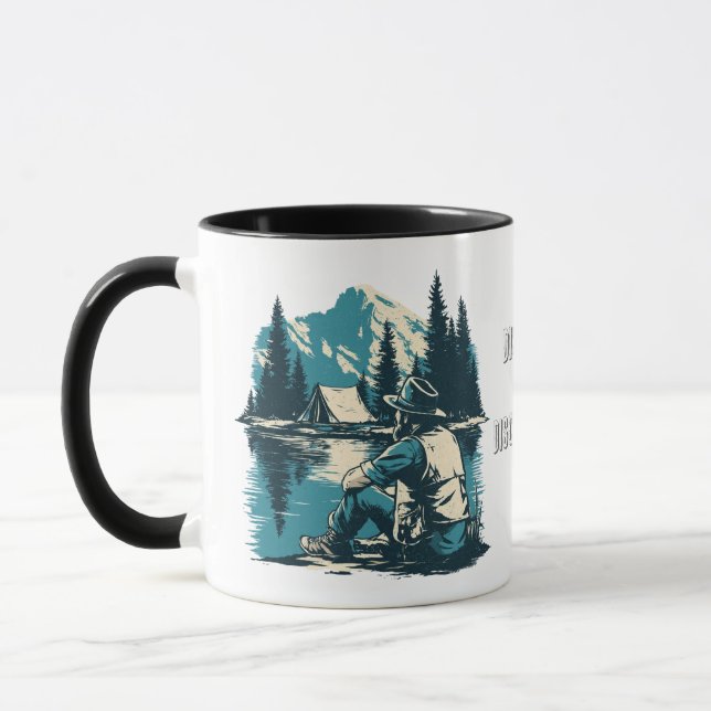 Dispersed & Disconnected | Vintage Mountain Campin Mug (Left)