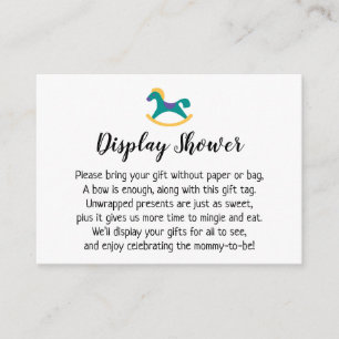 Display Baby Shower Gift Card with Rocking Horse