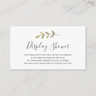 Display Baby Shower insert card