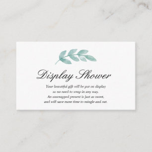 Display Baby Shower insert card