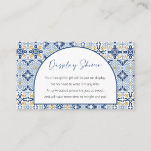Display Baby Shower, Unwrapped Italian Theme Mini  Enclosure Card
